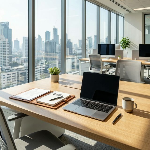 Espace de travail contemporain